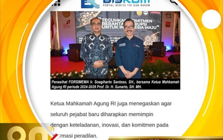 Penasihat FORSIMEMA-RI Ir Soegiharto Santoso 