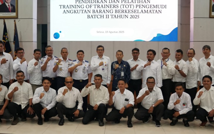 Ditjen Perhubungan Darat Kemenhub menggelar pendidikan dan pelatihan Pengemudi Angkutan Barang Umum Berkeselamatan Gelombang II di Bekasi, Jawa Barat pada 19-22 Agustus 2025