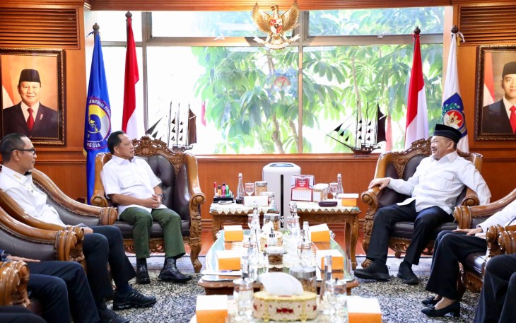 Menteri Dalam Negeri (Mendagri) Muhammad Tito Karnavian menerima kunjungan Ketua Badan Amil Zakat Nasional (Baznas) RI Noor Achmad beserta jajarannya di Kantor Kementerian Dalam Negeri (Kemendagri), Jakarta, Jumat (22/8/2025)