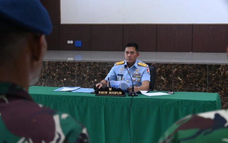 Danlanud Sultan Hasanuddin Pimpin Sidang Disiplin Perkara Judi Online