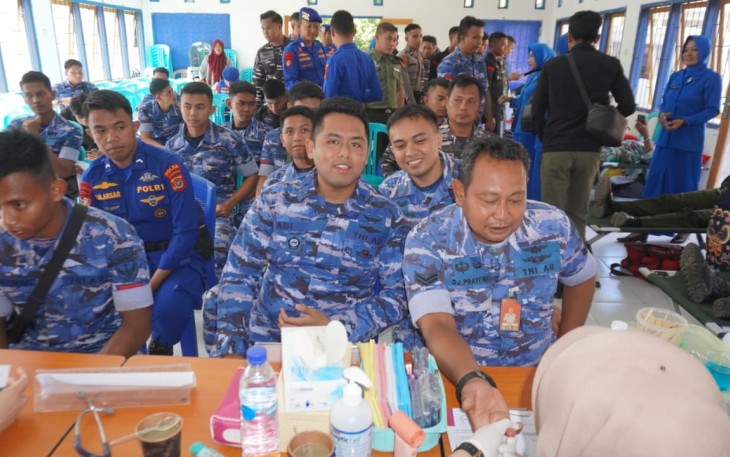 Lanud Haluoleo Gelar Donor Darah Bakti Teritorial Prima