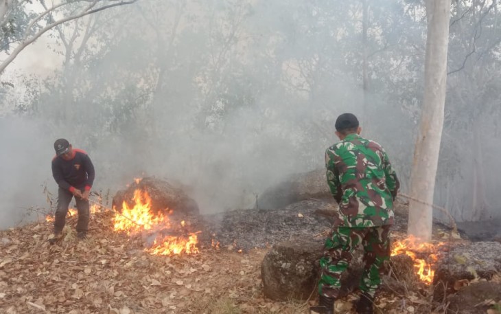 Padamkan kebakaran hutan di wilayah desa binaan 