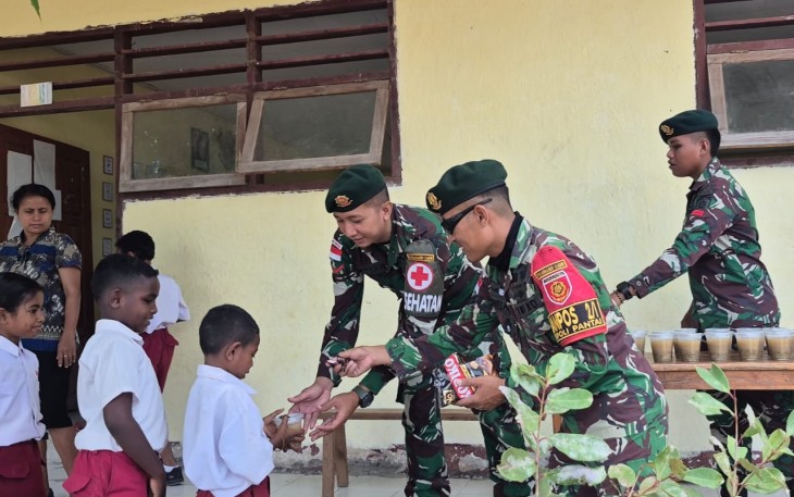Bubur kacang hijau Satgas Yonarhanud 2 Kostrad 