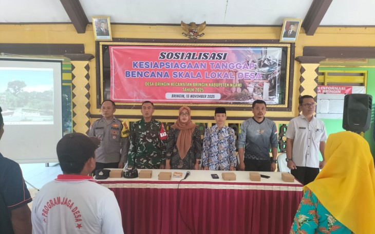 Babinsa Koramil Bringin Hadiri Sosialisasi Kesiapsiagaan Tanggap Bencana Sekala Lokal