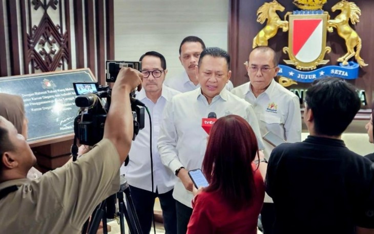 Anggota DPR RI sekaligus Ketua MPR RI ke-15 dan Wakil Ketua Umum Partai Golkar, Bambang Soesatyo