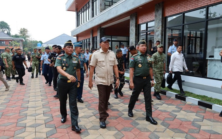 Kodiklat TNI Terima Kunjungan Menhan RI dan Panglima TNI, Resmikan dan Tinjau Fasilitas Pendidikan SePa PK TNI