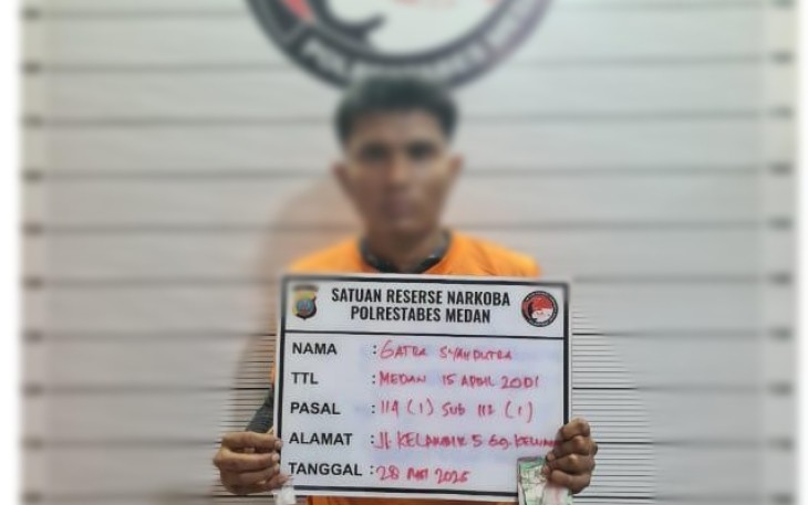Diduga Pria Tersangka Pengedar Narkotika