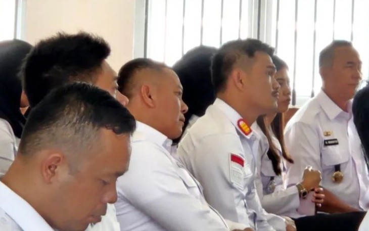 Tampak Karutan Pangkalan Brandan Erwin Siregar Menghadiri Kegiatan Kunjungan Kerja Bapak Wakil Menteri Imipas