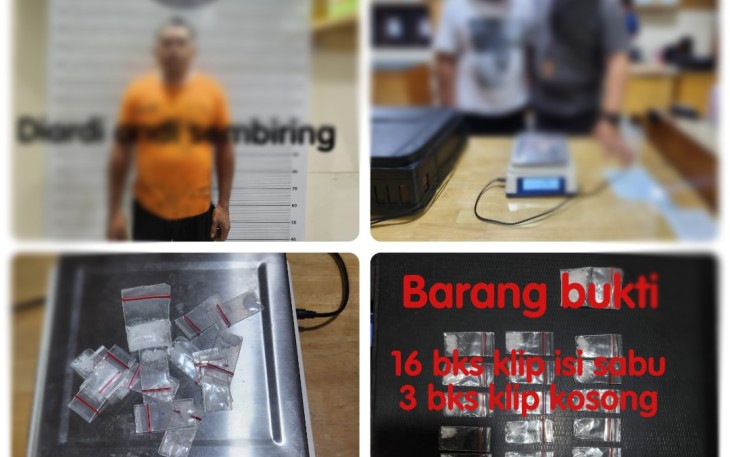 Diduga Pengedar Narkotika Jenis Sabu Diamankan Sat Reserse Polrestabes Medan.