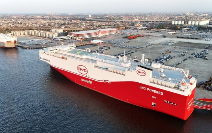 IPCC Layani MV. BYD Zhengzhou Berkapasitas 7.000 Unit Ramah Lingkungan (Sumber: PT Pelindo Multi Terminal)
