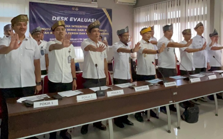 Imigrasi Tanjung Uban Ikuti Desk Evaluasi Zona Integritas dari Inspektorat Jenderal