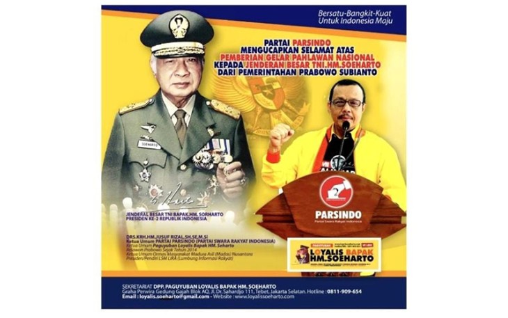 Jenderal Besar TNI HM. Soeharto Dianugerahi Gelar Pahlawan Nasional