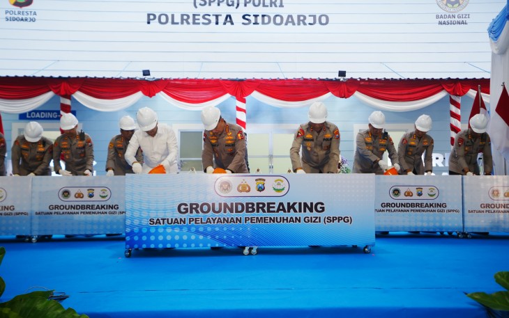 Kapolri Jenderal Listyo Sigit Prabowo saat Groundbreaking SPPG Polresta Sidoarjo