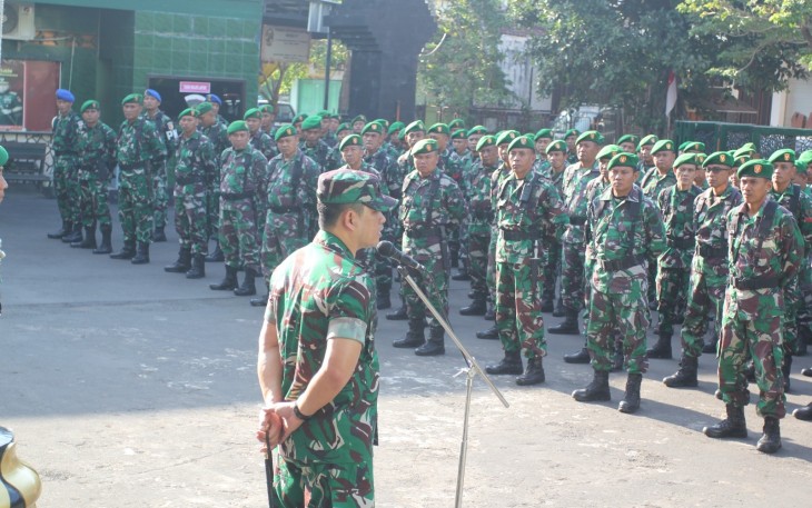 Dandim 0807 Tulungagung saat Pimpin Apel Pengamanan Objek Vital, Kamis (04/09/2025).
