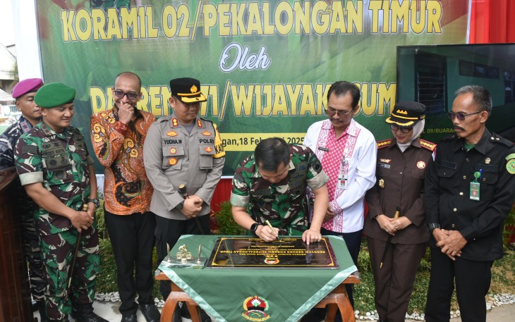 Danrem Wijayakusuma Resmikan Rehab Koramil-02/Pekalongan Timur Kodim 0710/Pekalongan