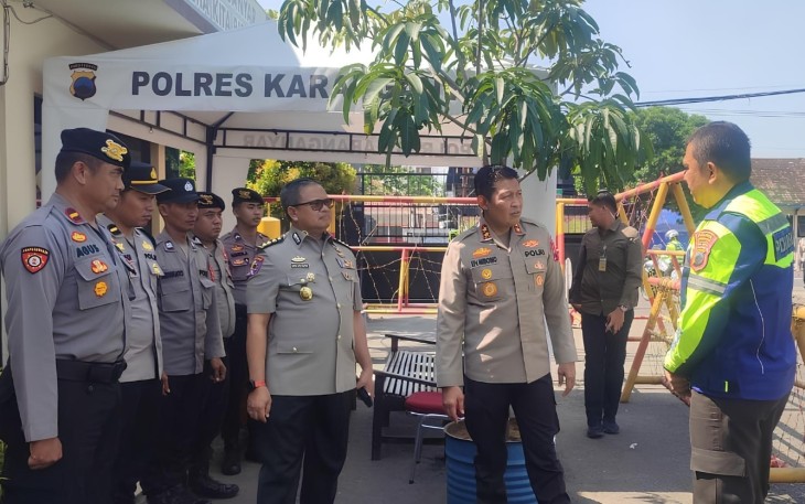 Kunjungan kerja Kapolda Jateng, Irjen Pol Ribut Hari Wibowo, di Mapolres Karanganyar, pada Selasa (2/9/2025).