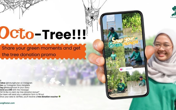 LindungiHutan Hadirkan Voucher Donasi Pohon