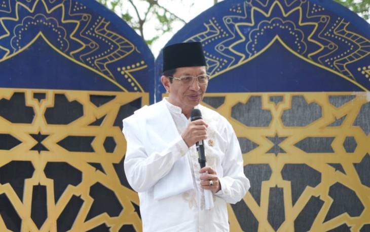 Menag Nasaruddin Umar di acara Maulid Nabi Muhammad SAW di Tangerang, Jumat (5/9/2025).