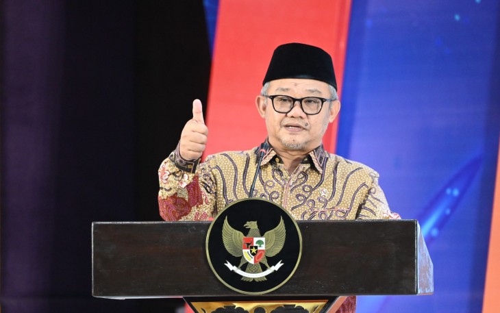 Mendikdasmen, Abdul Mu’ti, dalam Rapat Kerja Nasional (Rakernas) V Dewan Pendidikan Provinsi Se-Indonesia 2025 yang digelar di Surabaya, (20/11). 