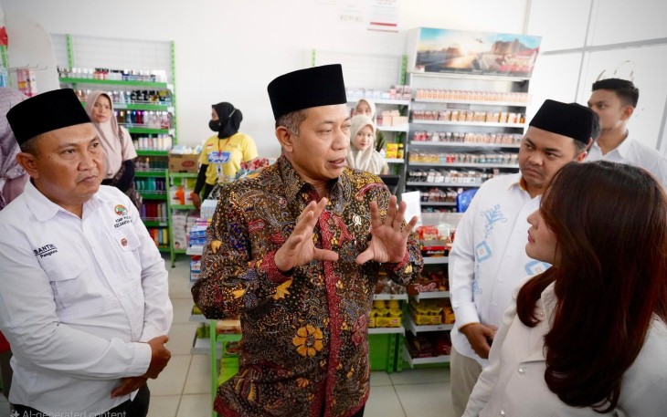 Menkop Ferry saat Tinjau Operasional Kopdes Pucangan Tuban di Desa Pucangan, Kecamatan Montong, Tuban, Jawa Timur (Jatim), Sabtu (13/9/2025).
