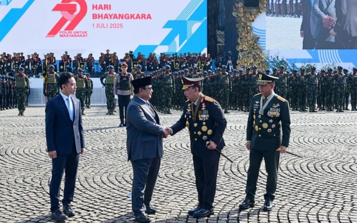 Upacara dan Syukuran Hari Bhayangkara Ke-79 di Monas