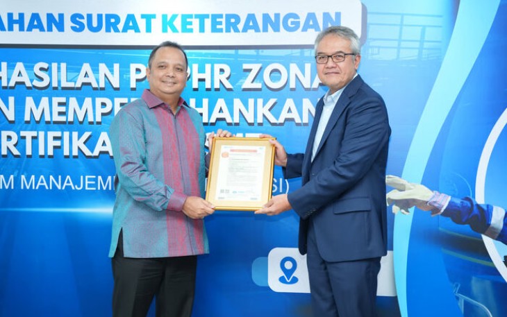 PT Pertamina Hulu Rokan (PHR) Zona Rokan meraih Sertifikasi Sistem Manajemen Terintegrasi dari PT SUCOFINDO (PERSERO)