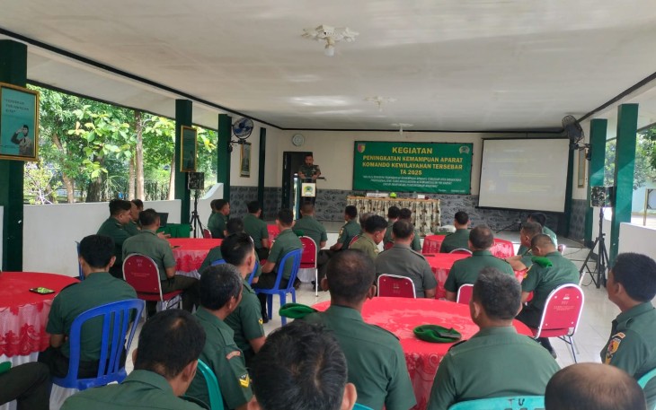 Kodim 0801/Pacitan menggelar kegiatan peningkatan kemampuan aparat komando kewilayahan