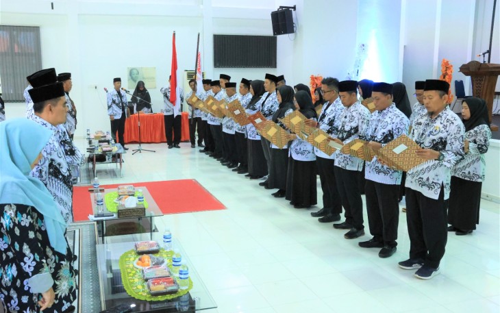 Pelantikan Pengurus PGRI (Persatuan Guru Republik Indonesia) Kabupaten Bintan Masa Bakti XXIII Tahun 2025-2030.