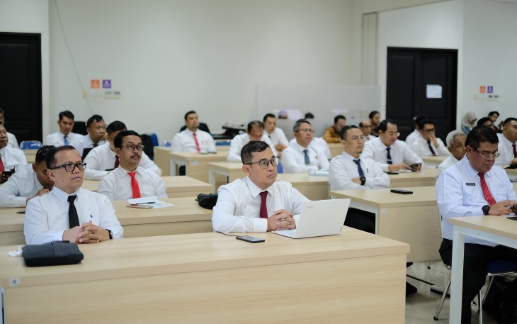 Pelatihan Manajemen Risiko Tingkat Lanjut Qualified Risk Management Professional (QRMP) Tahun 2025 di Aula Nusantara, BPSDM Cikeas, pada Selasa (28/10/2025).