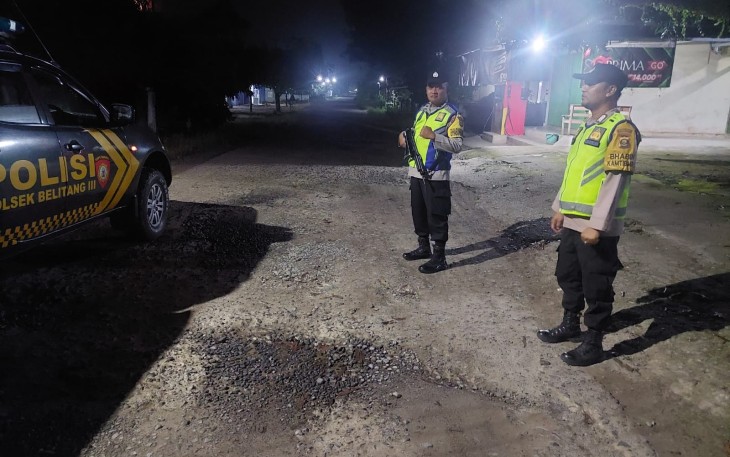 Polsek Belitang III saat Patroli KRYD