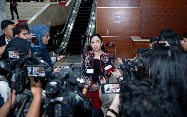 Ketua DPR RI Puan Maharani di Gedung DPR, Kompleks Parlemen, Senayan, Jakarta, Kamis (30/1/2025).