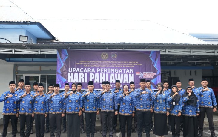 Rutan Pangkalan Brandan Gelar Upacara Peringatan Hari Pahlawan 10 November 2025