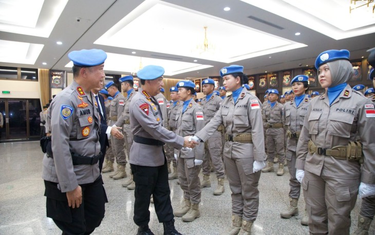 Kapolri saat Lepas Satgas FPU 7 MINUSCA dalam Misi Perdamaian PBB di Afrika Tengah, 25 September 2025 