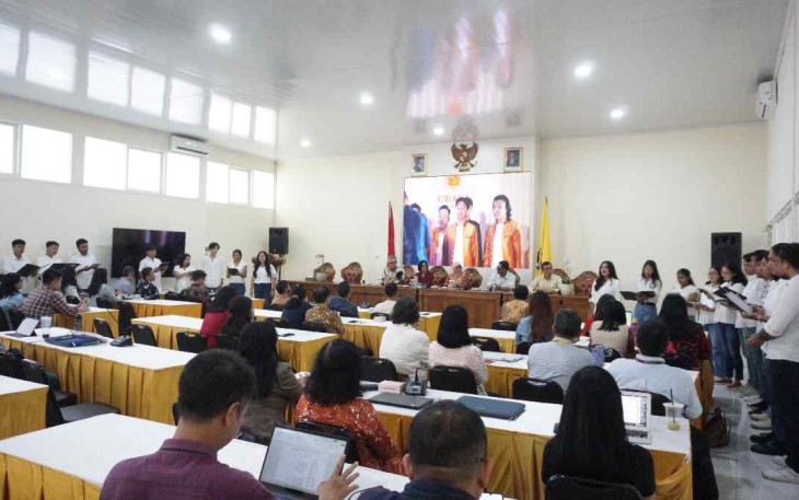 Suasana acara “Penguatan Kinerja bagi Pimpinan Universitas dan Fakultas di Ruang Grha Kartini, Kampus Kartini UKSW.jpg