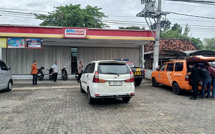 Lokasi Alfamart Rejosari di Jalan Purwodadi-Blora yang dibobol pelaku Sr dan SS alias W.