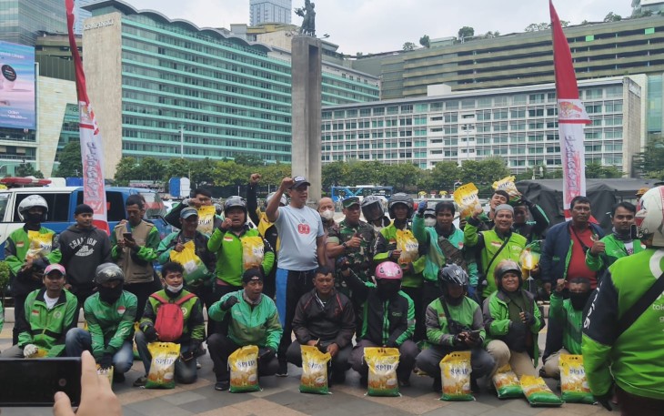 Car Free Day (CFD) Sudirman–Thamrin, Jakarta Pusat, pada Minggu (31/8/2025).