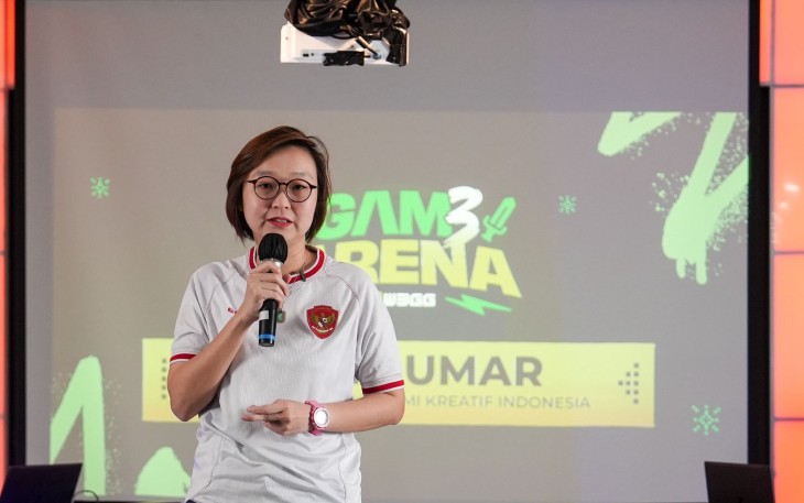 Wamen Ekraf Irene Umar alam acara yang digelar di Point Arena, Jakarta pada Sabtu, 2 Agustus 2025.