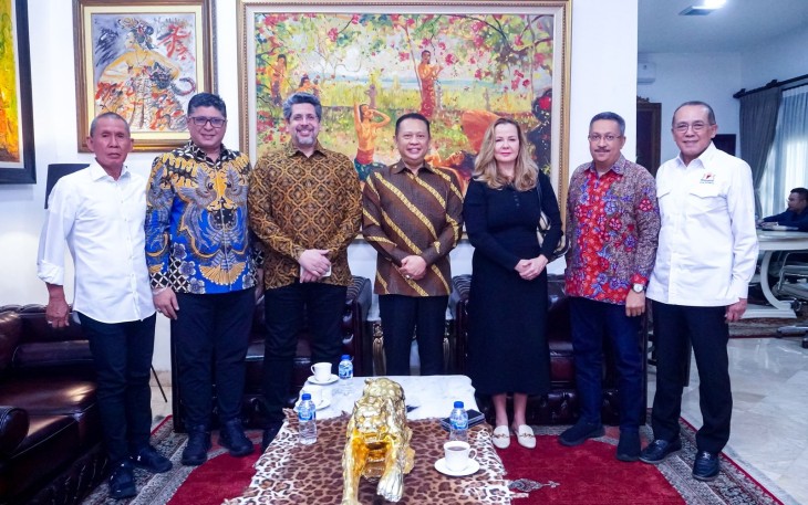 Anggota DPR RI sekaligus Wakil Ketua Umum Partai Golkar dan Wakil Ketua Umum KADIN Indonesia Bambang Soesatyo Terima Ketua KADIN Arab Saudi untuk Indonesia