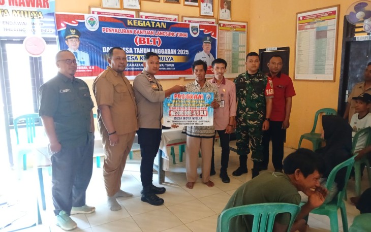 Desa Kota Mulya Semendawai Timur Salurkan Dana BLT Tahap I Tahun 2025