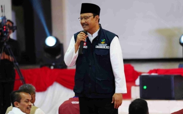 Mensos Saifullah Yusuf (Gus Ipul) di Gedung Samantha Krida Universitas Brawijaya, Malang, Jumat (2/5/2025)