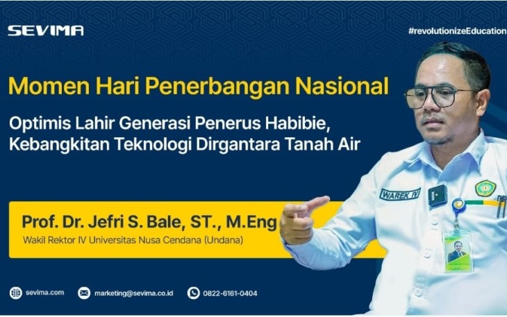 Prof. Dr. Jefri S. Bale, ST., M.Eng, Wakil Rektor IV Universitas Nusa Cendana (Undana), Kupang menyampaikan pandangannya dalam momen Hari Penerbangan Nasional yang diperingati setiap tanggal 27 Oktober.