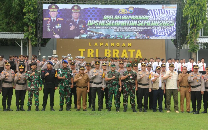 Dandim 0803/Madiun Hadiri Apel Gelar Pasukan Operasi Keselamatan Semeru 2025