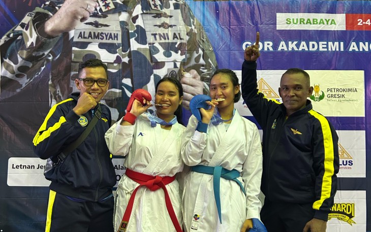 Kontingen Puspenerbal Sabet Dua Medali di Kejuaraan Nasional Karate Lemkari Piala Dankodiklatal 2025