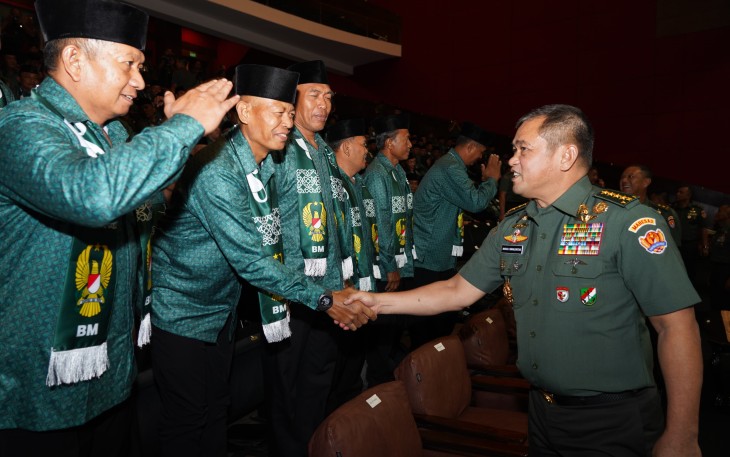 Acara pemberangkatan yang berlangsung di Balai Kartini, Jakarta, Senin (3/2/2025), digelar di sela kegiatan Rapat Pimpinan TNI Angkatan Darat (Rapim TNI AD).