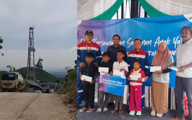 Lokasi sumur minyak KWG PXA-01 di Desa Sukorejo Kecamatan Malo Kabupaten Bojonegoro.