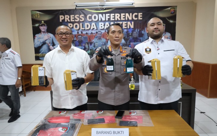Ditreskrimsus Polda Banten Tangkap Pelaku Oplos Pertamax