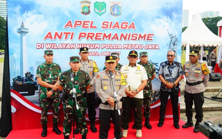 Kapolda Metro Jaya dan Pangdam Jaya Pimpin Apel Operasi Anti Premanisme di Monas