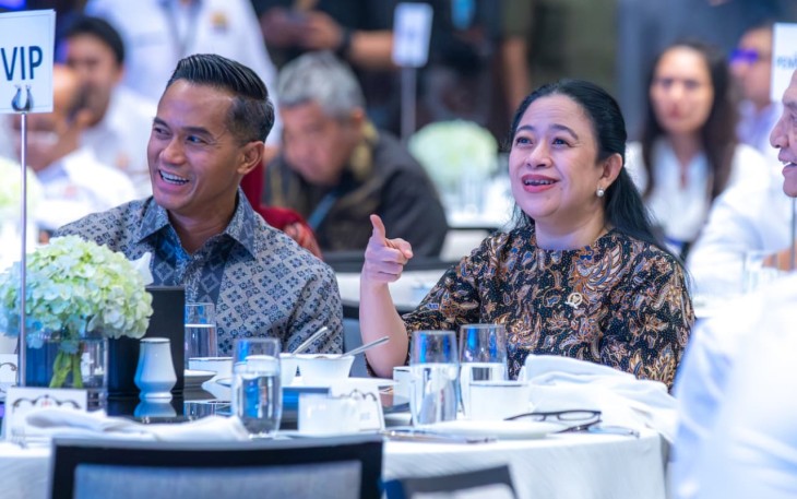  Ketua DPR RI Puan Maharani dalam acara ‘Malam Apresiasi Kadin Indonesia’ yang digelar di Park Hyatt Jakarta, Menteng, Jakarta Pusat, Senin (1/12/2025).