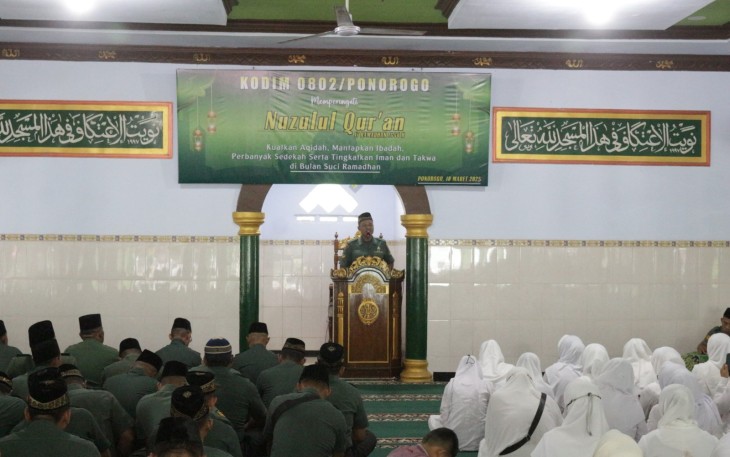 Kodim 0802/Ponorogo Gelar Peringatan Nuzulul Quran 1446 H