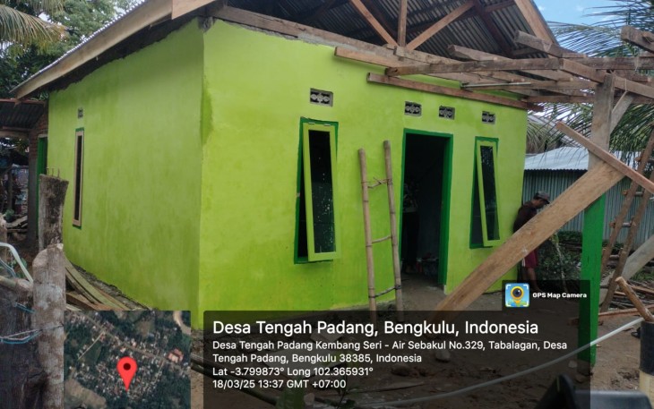 Pembangunan Rumah Tidak Layak Huni Kodim 0407/Kota Bengkulu Capai Tahap Finising